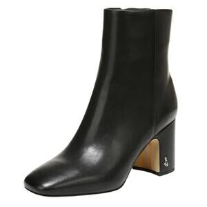 Sam Edelman Womens Fawn Heel Boot US 9.5 M Black Leather NWOB